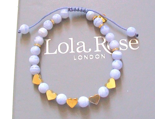 Lola rose blue lace agate - agate, gold