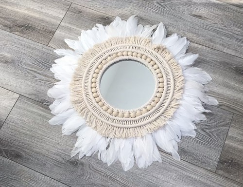 Boho macramé feather wall - boho,
