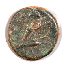 PHRYGIA SYNNADA, PSEUDO-AUTONOMOUS, TIME OF TIBERIUS (14-37AD) OWL/EAGLE (#2565)