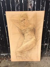 Portrait Life Drawing Painting Erotic Mid Century Nicholas Egon Chalk 1960s