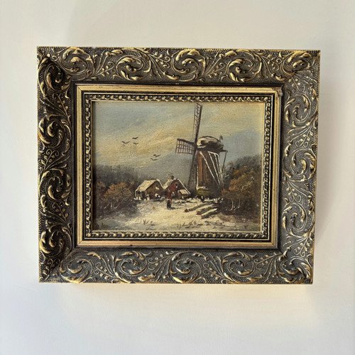 Refined winter landscape oil - winter,