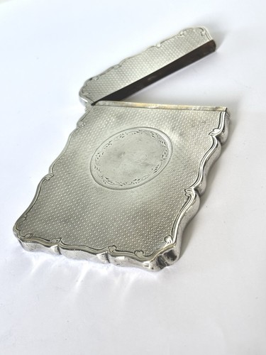Victorian silver calling card - silver,