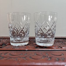 Webb Corbett Royal Doulton Crystal “ Georgian “ Whisky Tumbler  10cm X 2 Signed