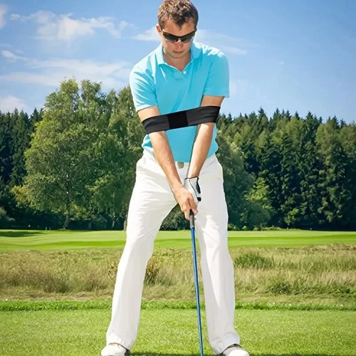 Golf swing training aid arm - swing,