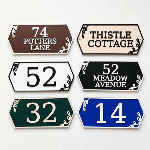 Personalised house name number - house,