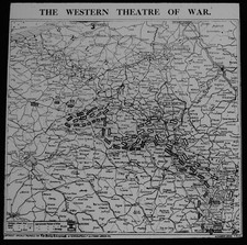 WW1 MAP OF THE WESTERN WAR
