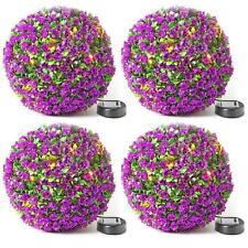 4 x Solar 28cm Topiary Sphere