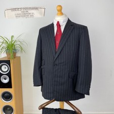 GERALD FREEDMAN Fully Bespoke Charcoal Chalk Stripe Suit SAVILE ROW (42-44S)