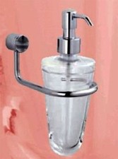 Italian Jendico Wall Mounted Chrome On Brass & Glass Soap Dispenser - Torino