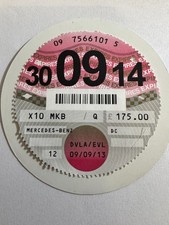 VINTAGE TAX DISC, 30th