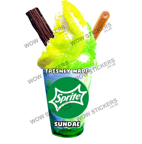 Sprite ice cream - ice, sundae