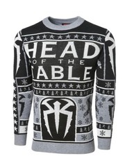 WWE Official  Men's Roman Reigns Head Of The Table Xmas Jumper 4XL