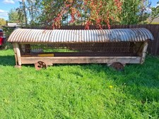 Vintage Hay Rack with cast iron wheels