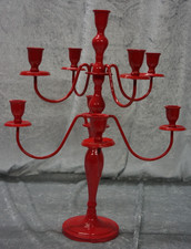 Red Candelabra for 9 Candles