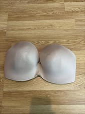 Womens Wonderbra Uk 38D Nude Padded Moulded Cup Strapless Plain Push Up Bra