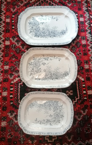 Victorian antique plates - , x3