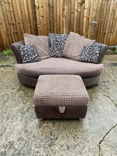 DFS Cuddle Sofa With Footstool