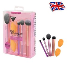 NEW Real Techniques Makeup Brushes Set Sponges Puff Blender Smooth Foundation UK