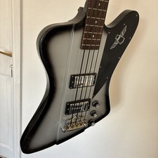 Epiphone Thunderbird Limited Edition Electric Bass Guitar - Silver And Black