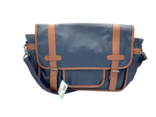Navy satchel baby changing bag