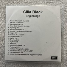 PROMO Cilla Black Beginnings (Greatest Hits & New Songs) 2003 Uk Cd Compilation