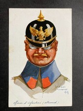 WW1 German Officer Wearing Pickelhaube by Emil Dupuis Vintage Postcard O20