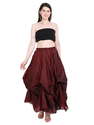 Skirt ruched burgundy - ruched,