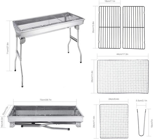 Folding charcoal bbq grill - folding,