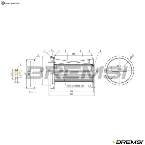 Fuel filter fe0768 for bmw - fuel,