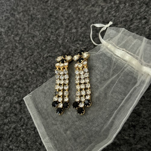 Sparkly clip earrings - sparkly, on