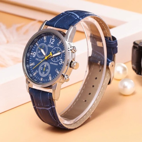 Men watch with leather - with,