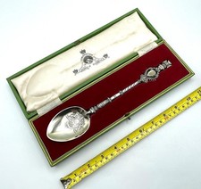 LARGE SILVER CORONATION SPOON 118g KING GEORGE VI LONDON 1936