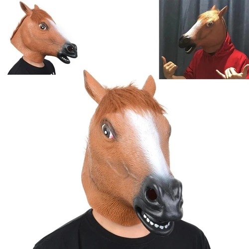 Rubber horse head mask - rubber, latex
