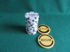 2006 20 X WHITE JACK DANIELS POKER CHIPS (SEALED) + DEALER & HIGH BLIND CHIPS