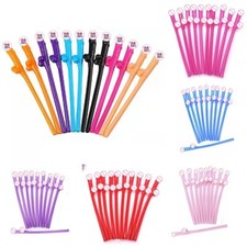 10 Novelty Multi Straws Hen
