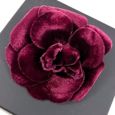 CHANEL Velvet Camellia Brooch