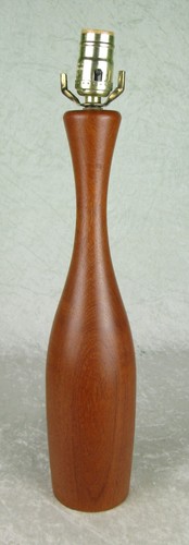 Teak lamp turned - lamp, mid