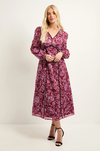 Wallis plum fit flare dress - wallis, &