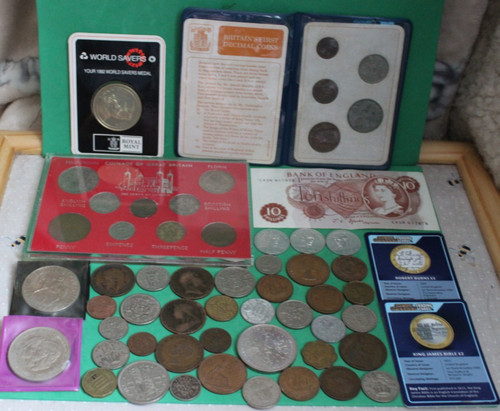 Job lot old coins - coins, and