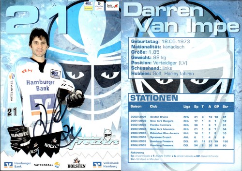 Darren van impe autograph - impe,
