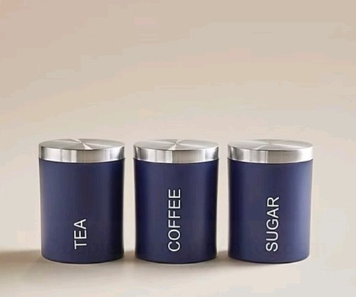 Set blue tea coffee sugar - set, 3