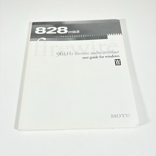 Motu 828 mkii audio - motu, interface