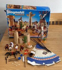 Playmobil Western 5247 - Native American Camp with Totem Pole Incomplete