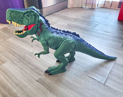 Green walking tyrannosaurus - walking,