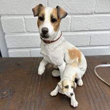 Vintage Jack Russell mother and pup country artist figurine