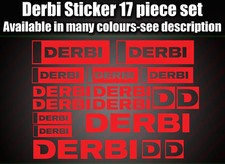 Derbi Stickers /  Decal Set  * ALL COLOURS AVAILABLE * gp1 gpr senda terra moto
