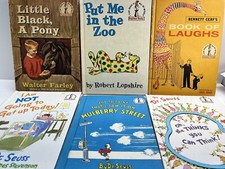 Lot of 6 Vintage Classic Dr. Seuss Beginner Books Mulberry Street, Little Black