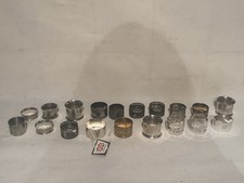 19 Silver Plated And Other Metal Napkin Rings Job Lot Au34