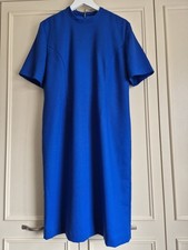 Marion Donaldson Vintage Wool Pencil Dress, Blue,  Size UK 18 (More Like 16)