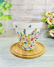 Floral flower pot